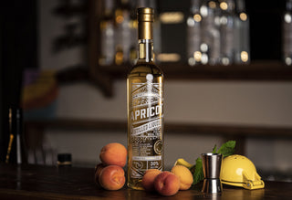 Apricot Liqueur on the bar at the cellar door