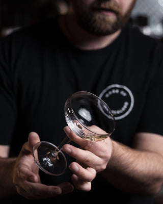 Delightful Dry Martini glass coated martini