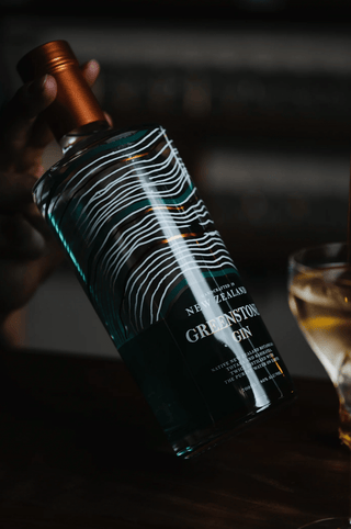 Greenstone New Zealand Gin angeled bottle shot