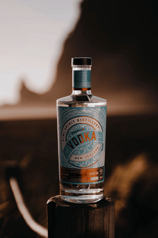 Premium New Zealand Vodka outside at the beach