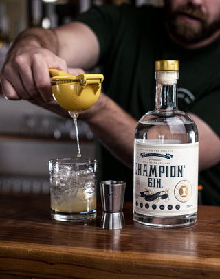 Lemon Juice into the GG cocktail