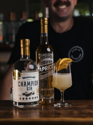Apricot Liqueur with Championz Gin and the Adriaan cocktail