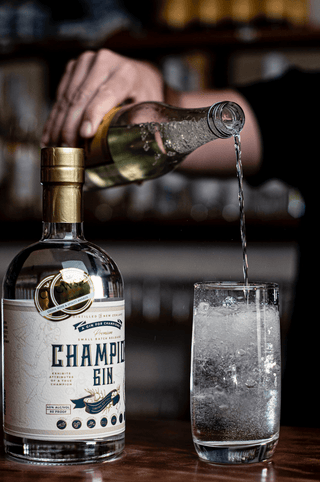 Championz Gin in a bubbling gin and tonic