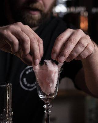 Cotton Candy Brandy into glass