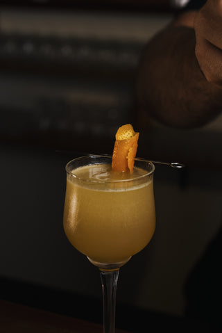 Delightful Ginger zoomed in on cocktail