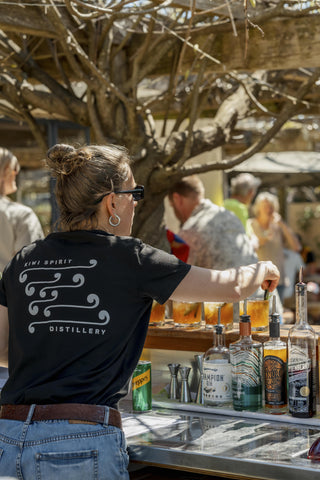 Cocktail serving on the outside bar