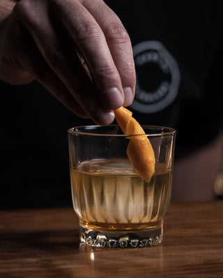 Ole Fashioned orange peel garnish