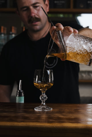 Orange Blossom poured into glass