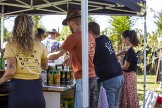 A busy team of bartenders