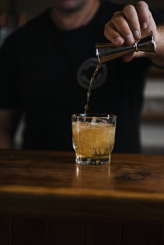 Vegan Lamb Shank liqueur poured into glass